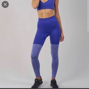Gymshark Two-Tone Seamless Indigo Marl Small Leggings